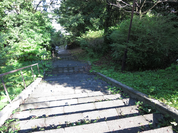 九兵衛坂公園入り口階段
